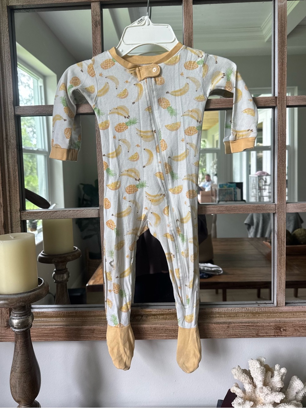 Burts Bees Baby Pineapple & Banana Footed One-Piece